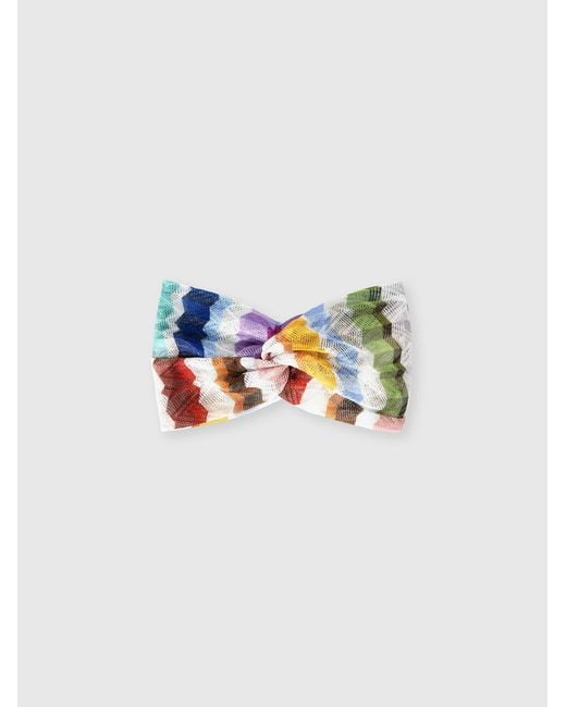 Missoni Blue Zig Zag Mesh Hairband
