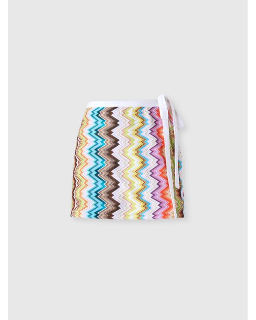 Missoni White Mini Pareo Skirt