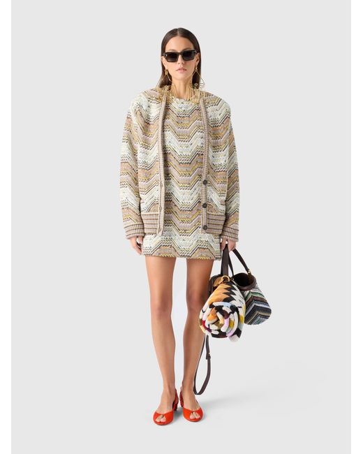 Missoni White Sleeveless Mini Dress