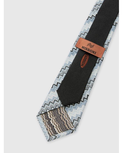 Missoni Blue Pure Silk Tie for men