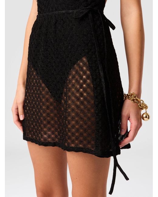 Missoni Black Mini Pareo Skirt