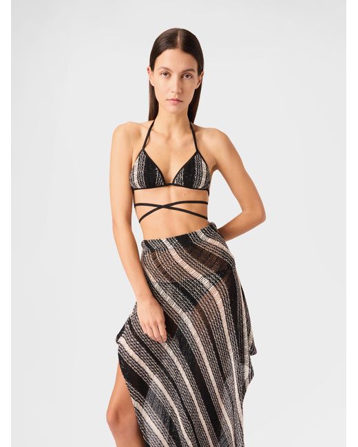 Missoni Multicolor Long Mesh Skirt With Sequin Application