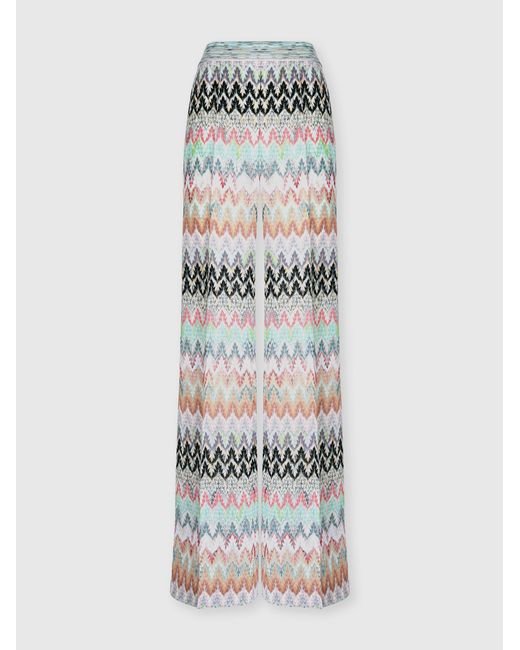Missoni White Wide-Leg Trousers