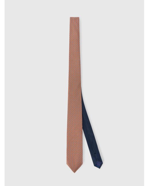 Missoni White Pure Silk Zigzag Tie for men