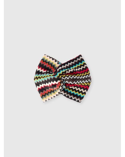 Missoni White Wool-Blend Headband With Central Twist