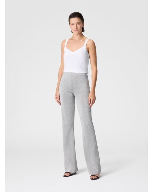 Missoni Gray Lamé Fabric Flare Trousers