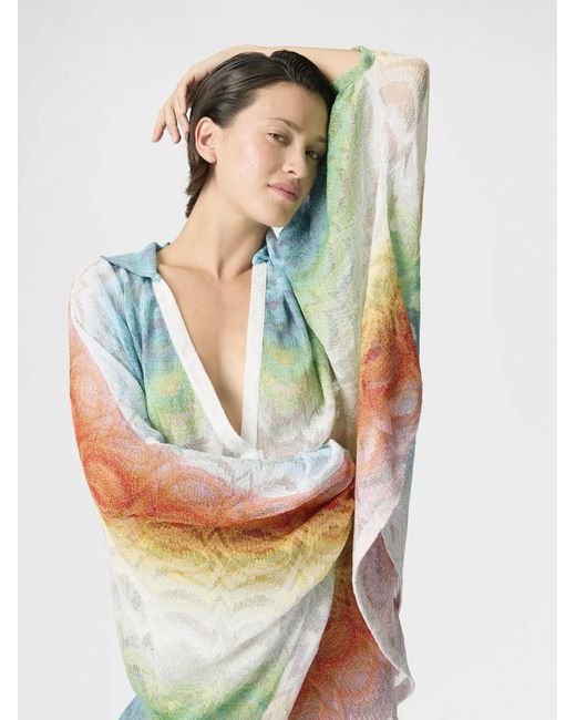 Missoni Blue Short Caftan Cover-Up