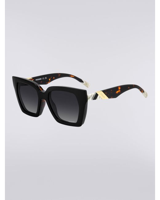 Missoni Black Doppelclip-Acetat-Sonnenbrille, Damen, Größe