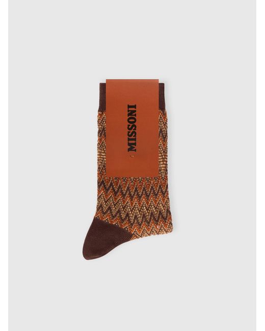 Missoni Multicolor Mid-Length Cotton-Blend Chevron Socks