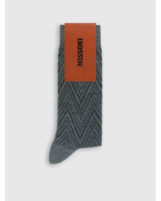 Missoni Multicolor Wool-Blend Ankle Socks for men