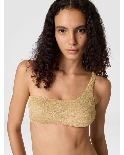 Missoni White One-Shoulder Bikini