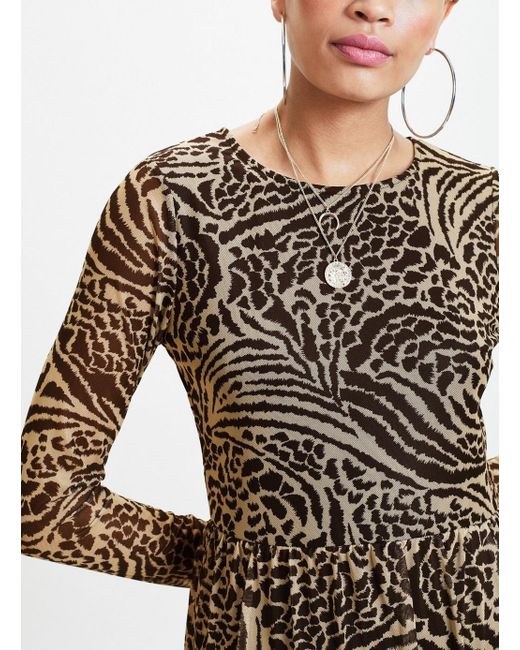 Zebra Print Mesh Dress Deals, 53% OFF 