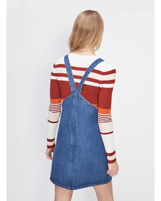 miss selfridge denim pinafore