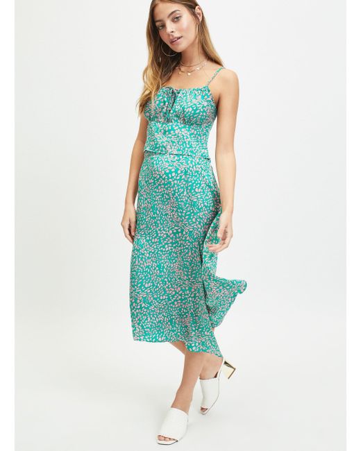 Miss Selfridge Petite Pale Green Satin Camisole Top in Green - Lyst