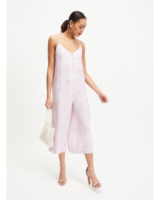 miss selfridge spot jumpsuit