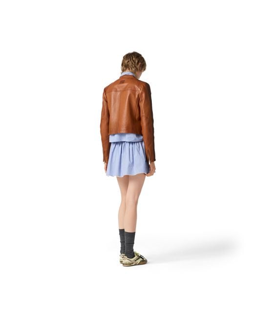 Miu Miu Blue Gingham Check Miniskirt