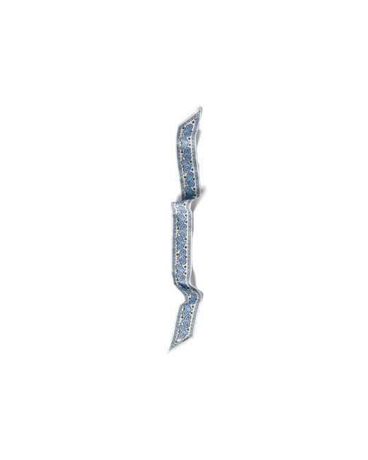 Miu Miu Blue Printed Twill Scarf