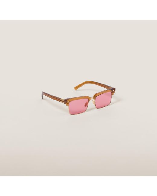 Miu Miu Pink Miu Miu Runway Sunglasses
