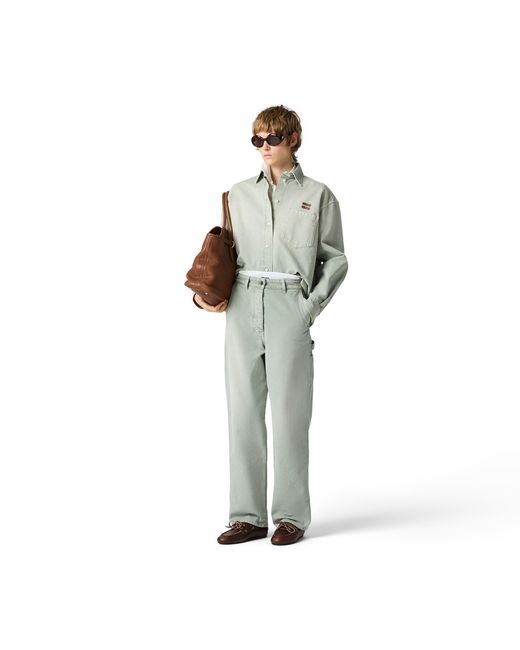Miu Miu Gray Washed Gabardine Shirt