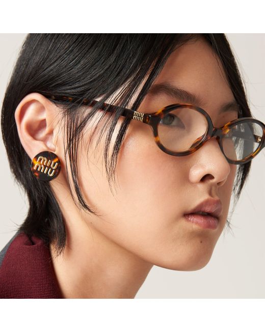 Miu Miu Multicolor Plexiglas Earrings