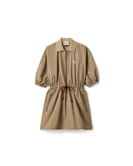 Miu Miu Natural Technical Fabric Dress