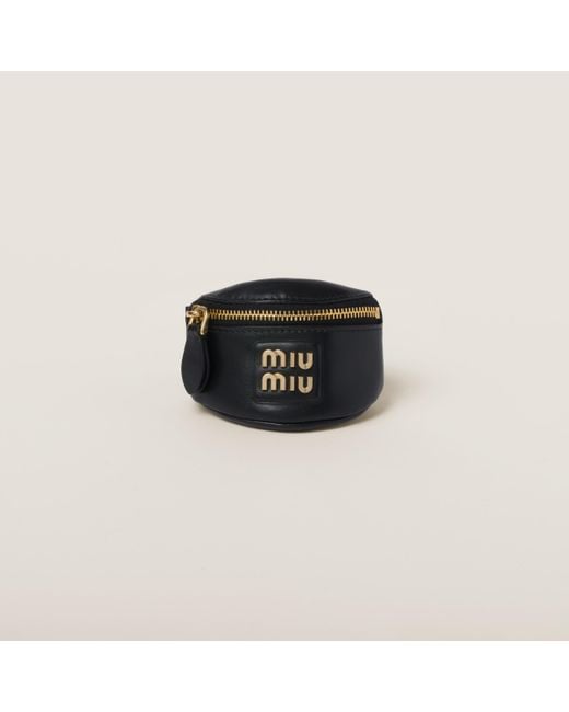 Miu Miu Black Bracelet With Leather Mini-Pouch