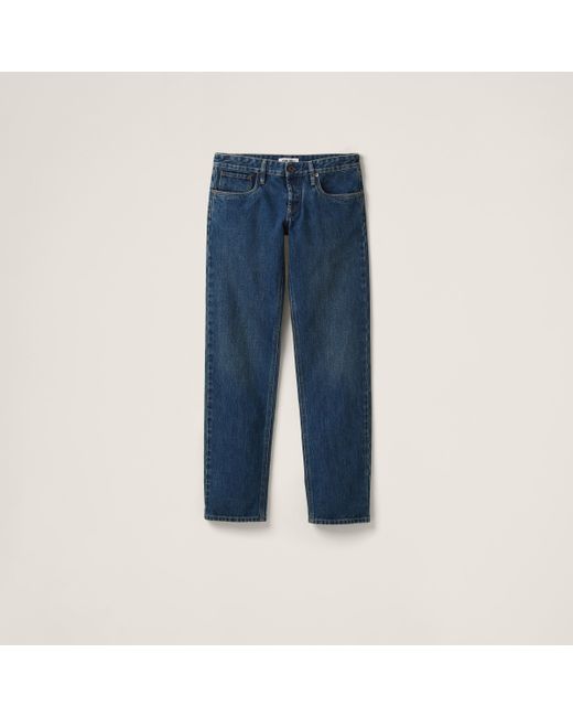 Miu Miu Blue Five-Pocket Denim Jeans