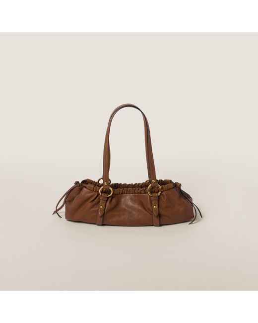 Miu Miu Brown Nappa Leather Bag