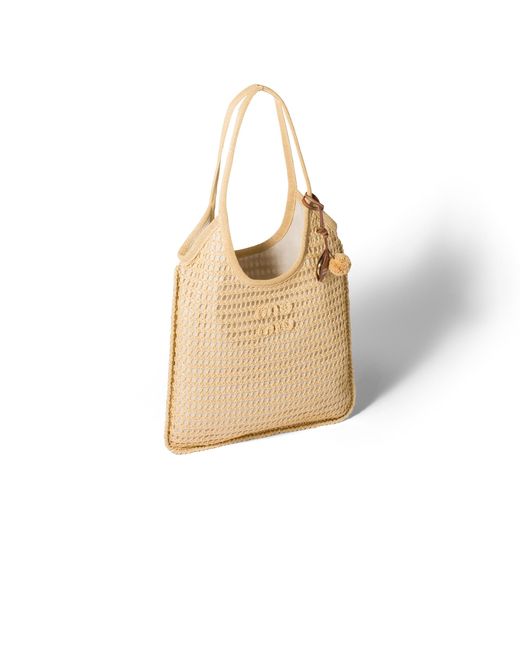 Miu Miu Natural Ivy Raffia Crochet Bag