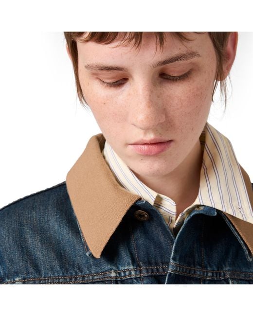 Miu Miu Blue Denim Blouson Jacket