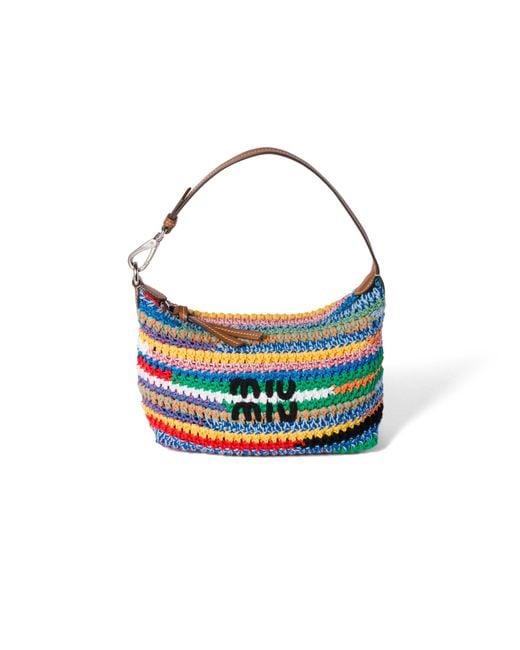 Miu Miu Blue Spirit Crochet Pouch