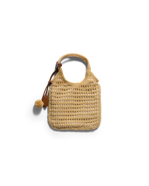 Miu Miu Metallic Ivy Raffia Crochet Handbag