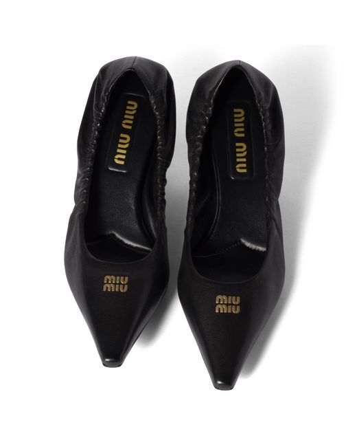 Miu Miu Black Nappa Leather Pumps