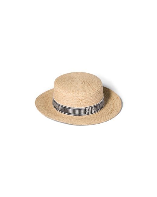 Miu Miu Natural Raffia Hat