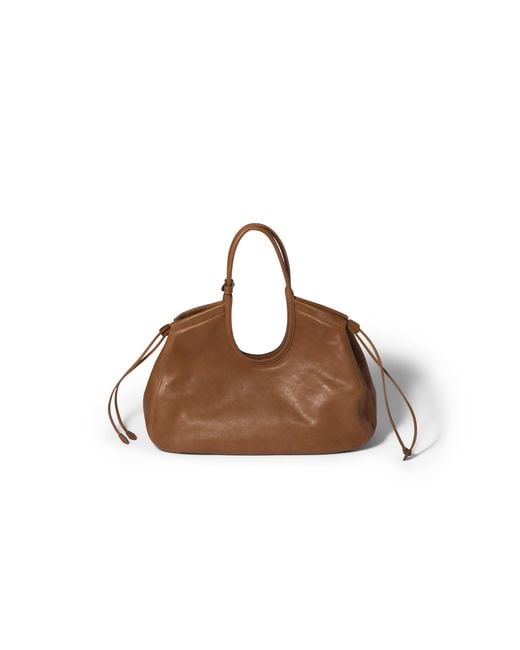 Miu Miu Brown Ivy Nappa Leather Shopping Bag