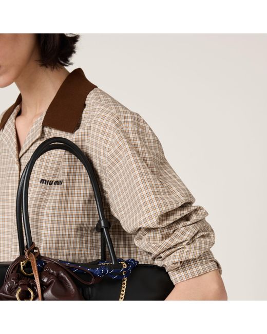 Miu Miu Natural Checked Shirt