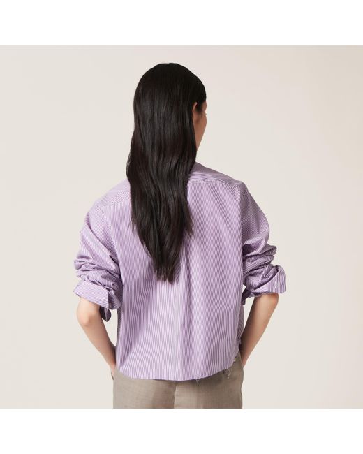 Miu Miu Purple Striped Shirt
