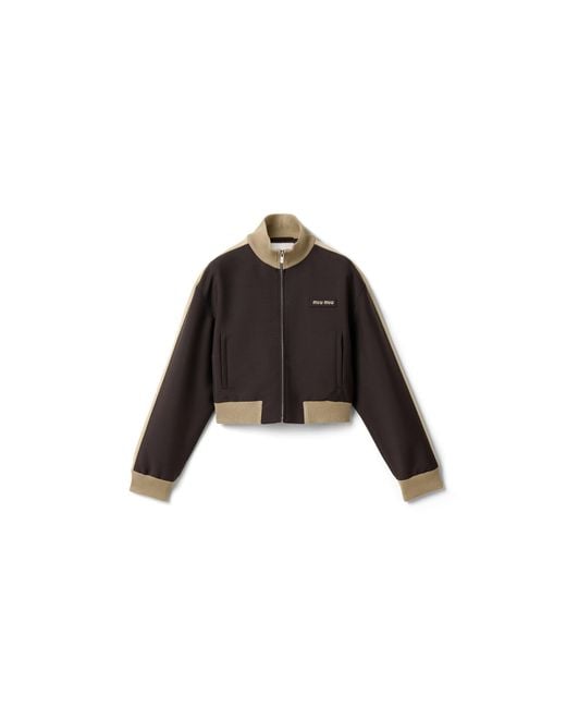 Miu Miu Black Kid Mohair Blouson Jacket