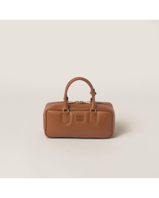 Miu Miu Brown Arcadie Leather Bag