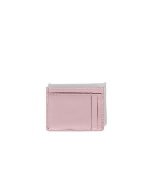 Miu Miu Pink Matelassé Nappa Leather Card Holder