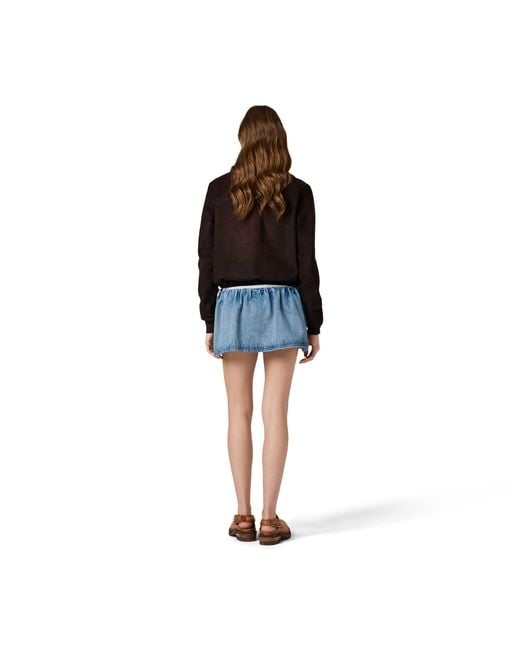 Miu Miu Blue Washed Denim Miniskirt