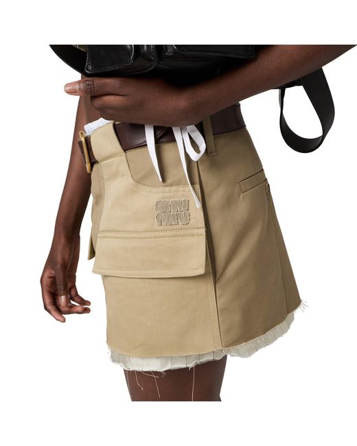 Miu Miu Natural Chino Miniskirt