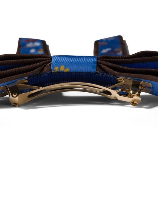 Miu Miu Blue Twill Hair Clip