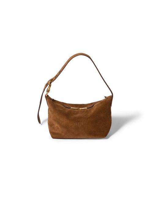 Miu Miu Brown Spirit Suede Bag