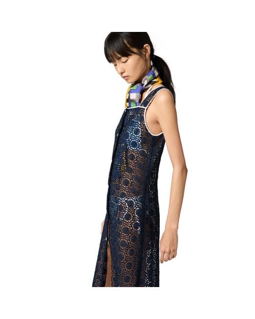 Miu Miu Blue Macramé Dress