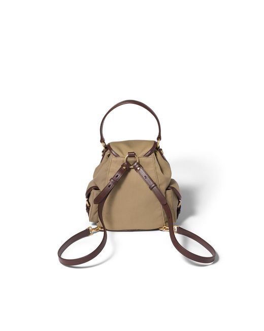 Miu Miu Brown Chino And Leather Backpack