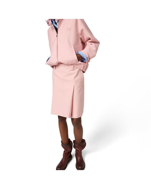 Miu Miu Pink Kid Mohair Skirt