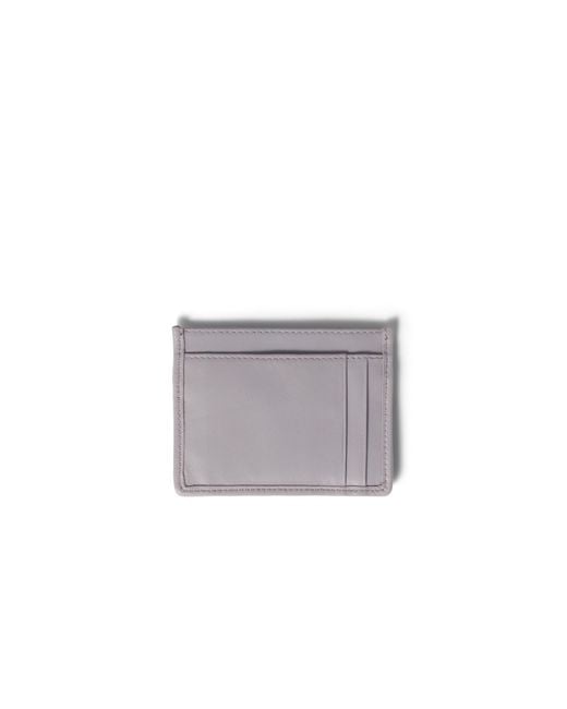 Miu Miu Gray Matelassé Nappa Leather Card Holder