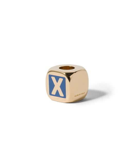 Miu Miu White Enameled Metal Dice Charm