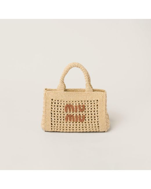 Miu Miu Metallic Crochet Handbag